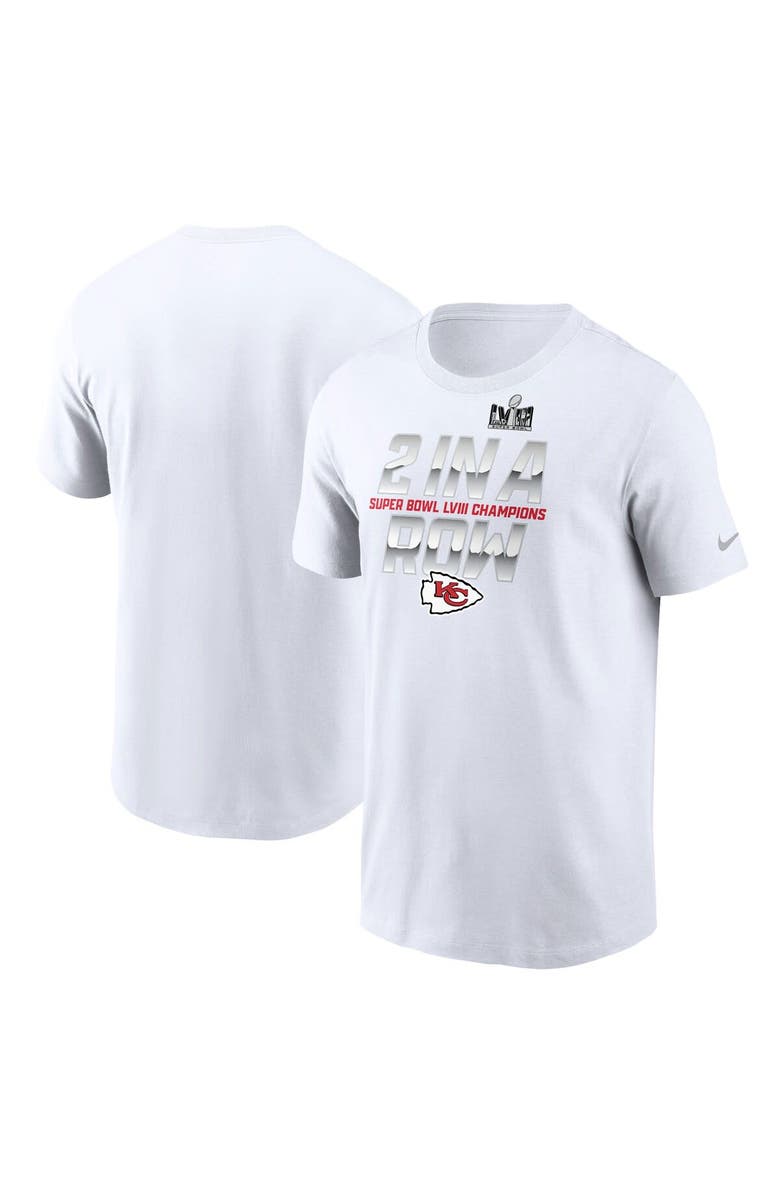 Nike Men's Nike White Kansas City Chiefs Back-To-Back Super Bowl Champions T-Shirt, Alternate, color, 