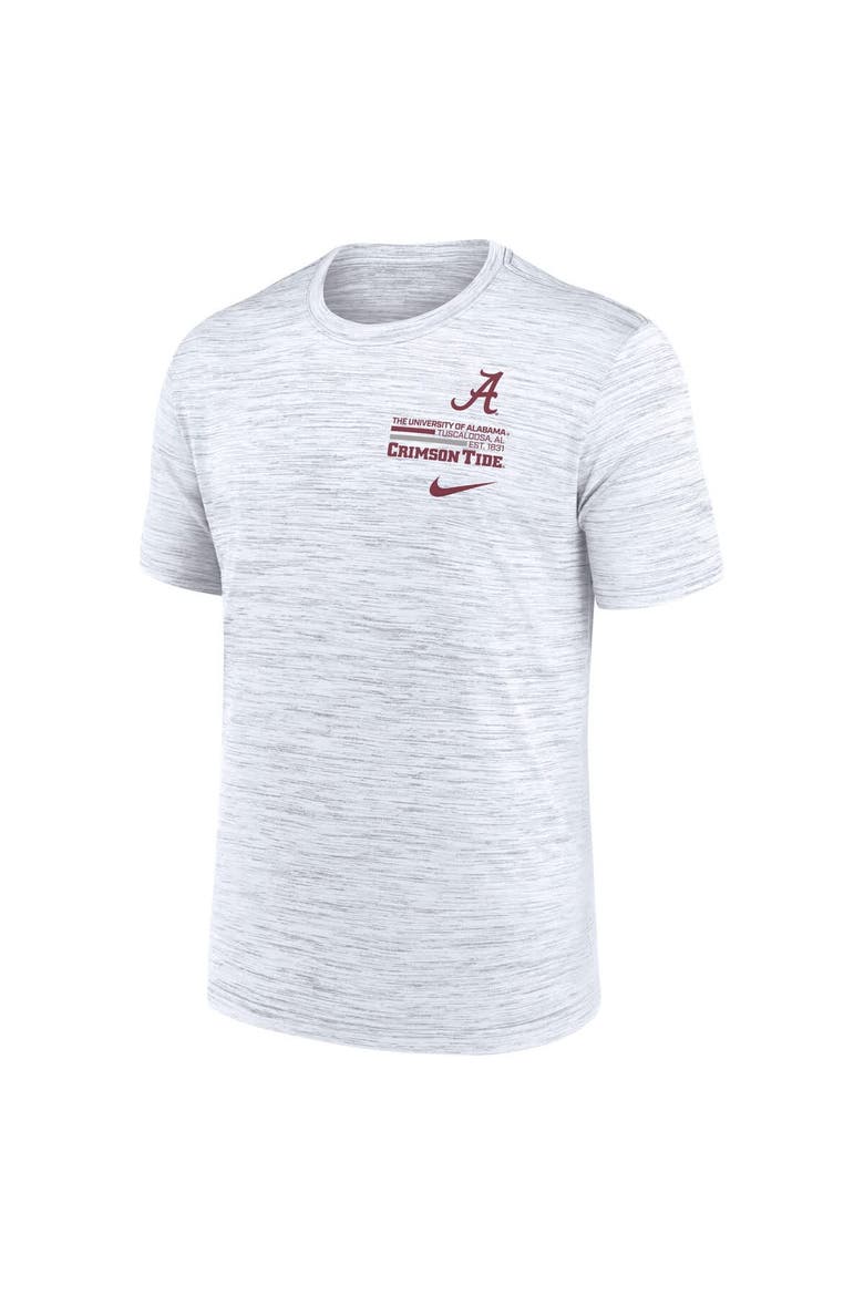 Men's Nike White Alabama Crimson Tide Velocity Stacked Dri-FIT T-Shirt, Alternate, color, White