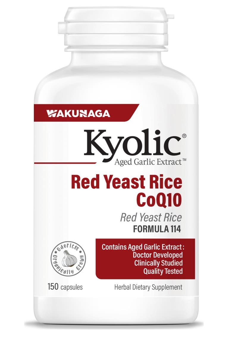 Kyolic Aged Garlic Extract Formula 114, Red Yeast Rice CoQ10, Capsules 75 Count, Alternate, color, NO COLOR