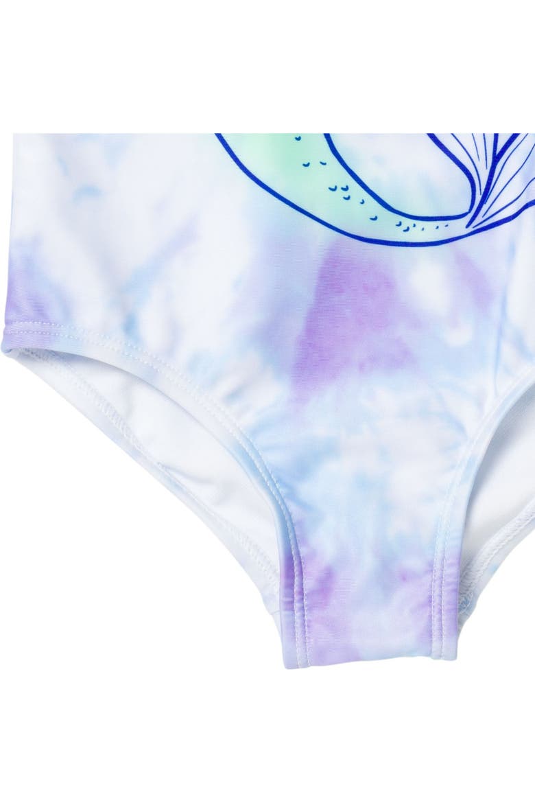 The Little Mermaid Princess Ariel One Piece Bathing Suit, Alternate, color, Ariel Purple Tie Dye