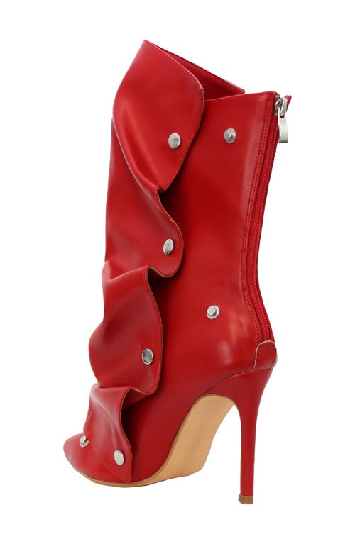 Yoki Slouch Foldover Boot In Animal Print