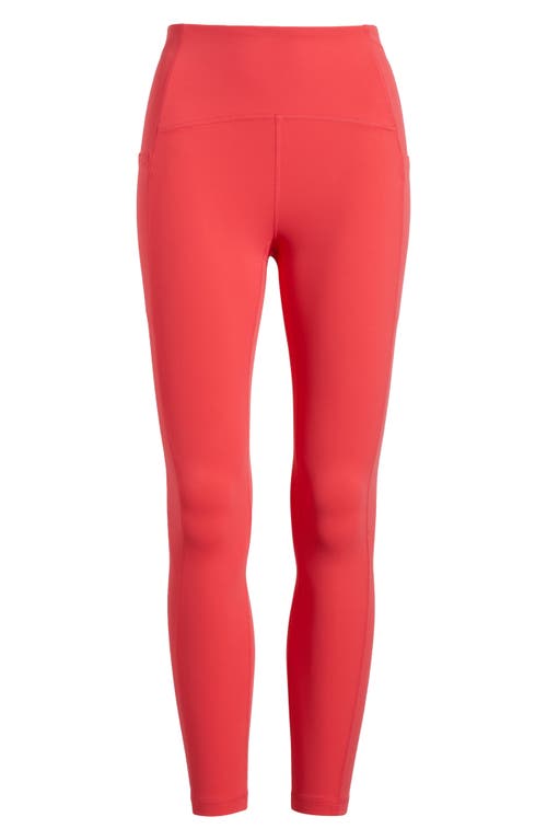 Zella Studio Luxe High Waist Pocket 7/8 Leggings In Pink Paradise