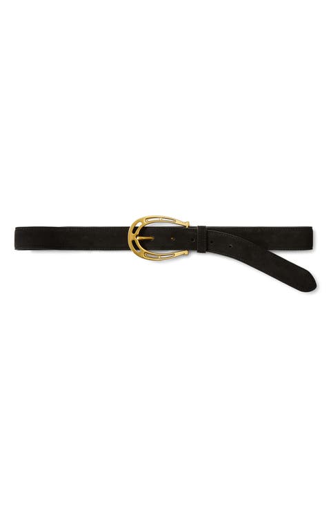 Suede Horseshoe Belt
