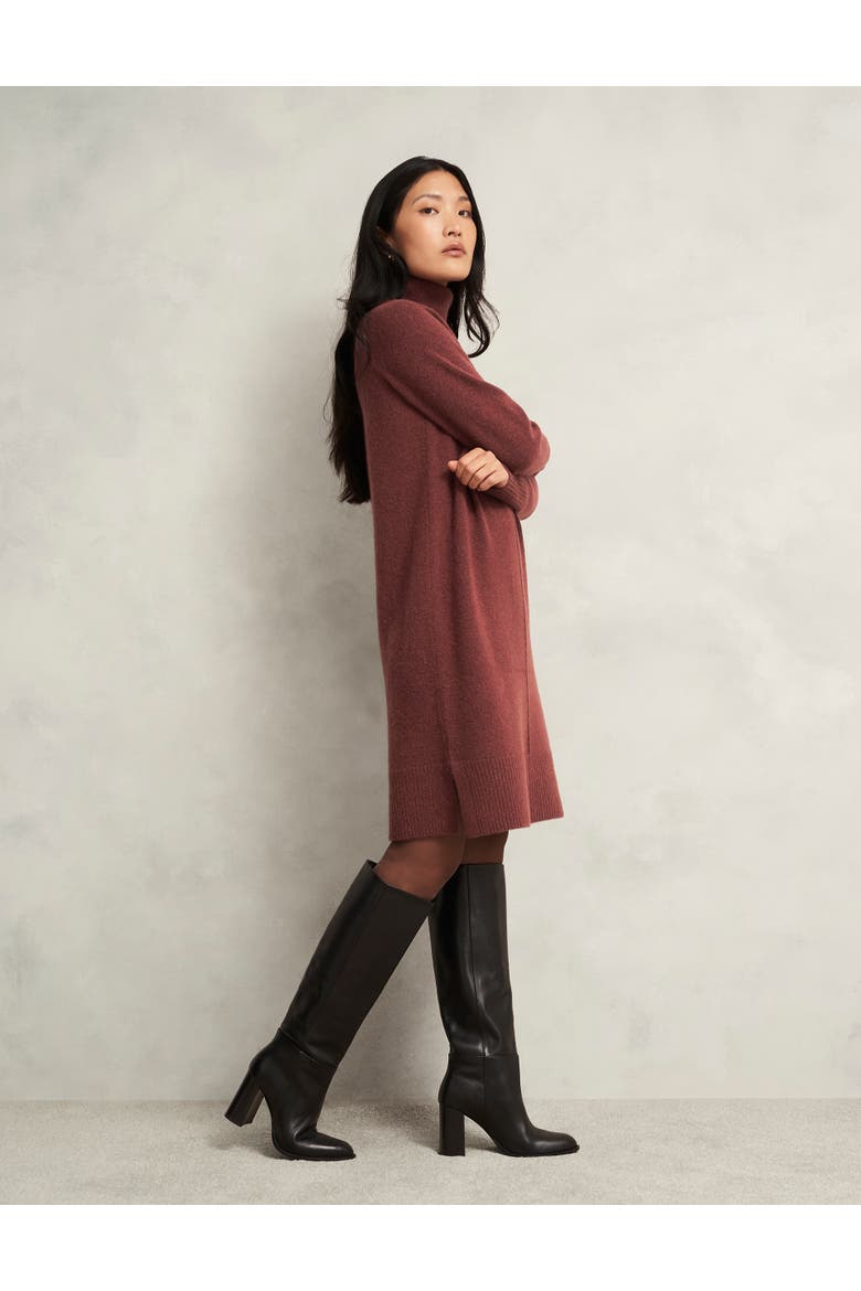 Nessa Knitted Dress, Alternate, color, Cinnamon Brown