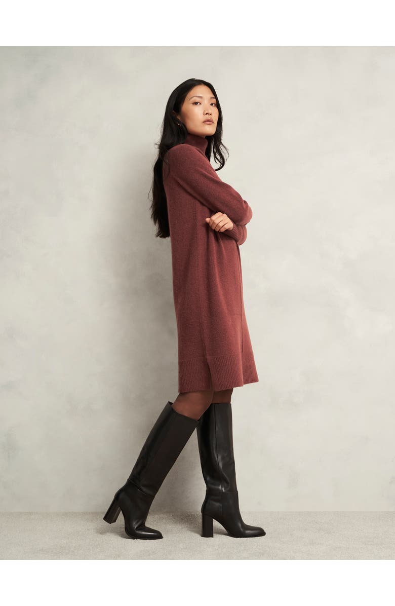 HOBBS LONDON Nessa Knitted Dress, Alternate, color, Cinnamon Brown