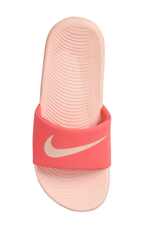 Nike Kids' Kawa Slide Sandal In Magic Ember/pink/white