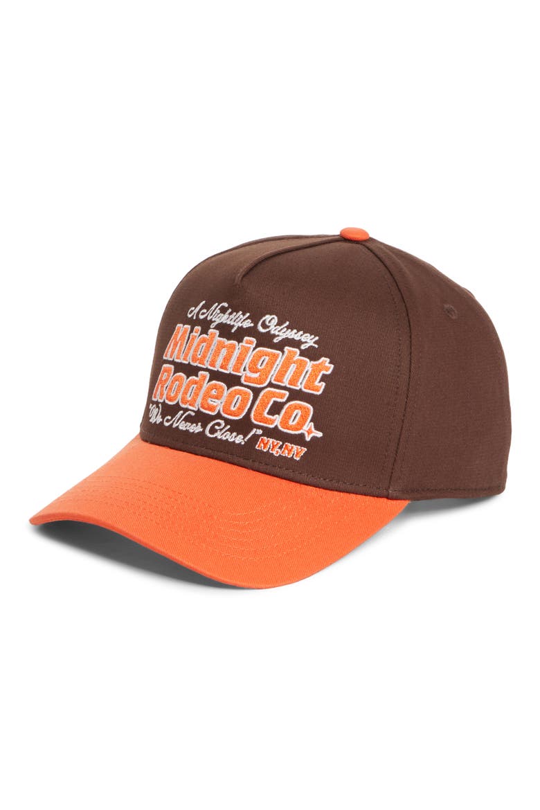 Nightlife Odyssey Trucker Hat, Main, color, BROWN