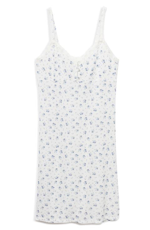 Floral Lace Trim Nightgown