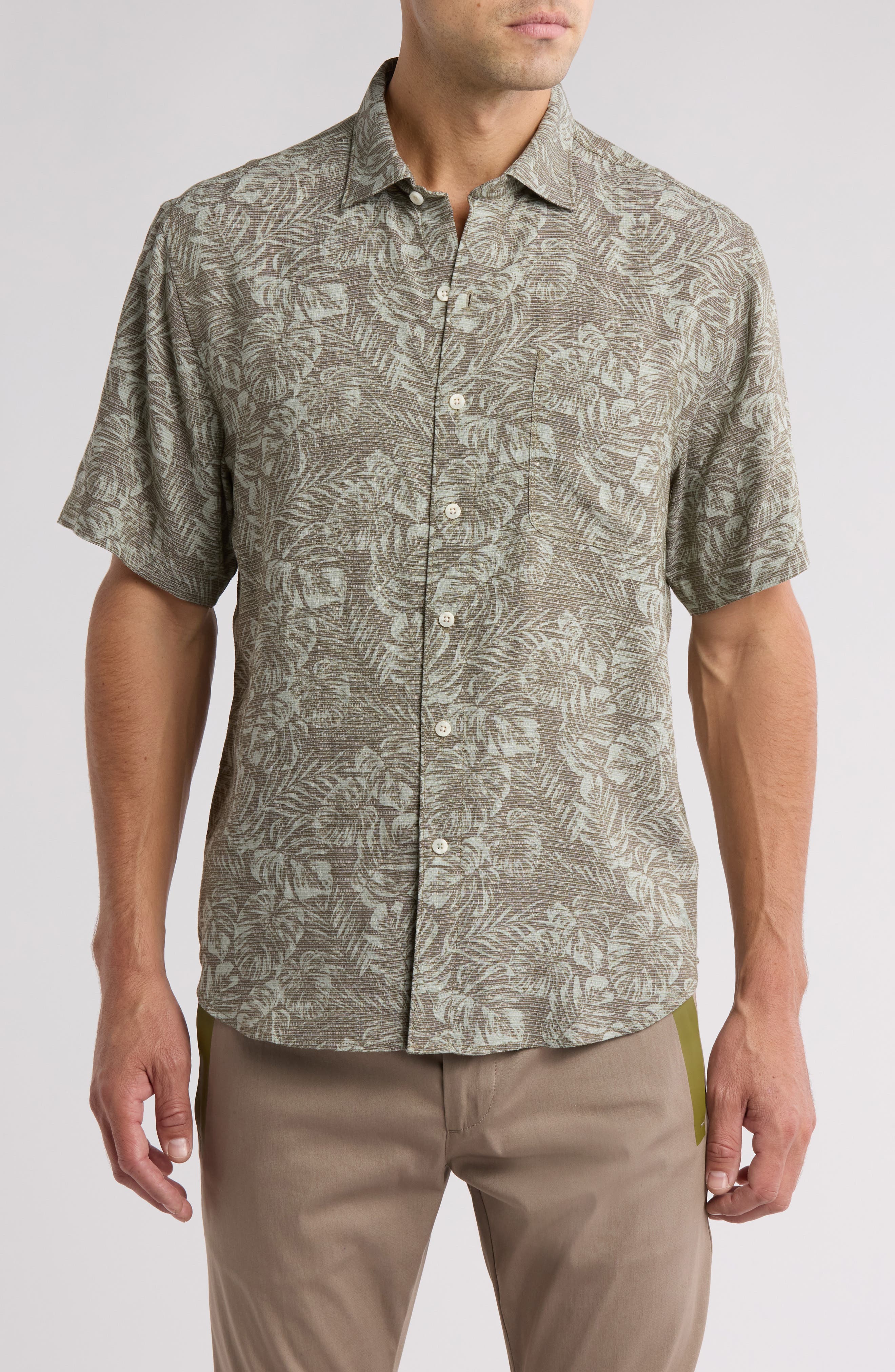 Fallen Leaves Tencel Modal Blend Button-Down Shirt - image 3