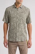 Tommy Bahama Fallen Leaves Tencel® Modal Blend Button-Down Shirt