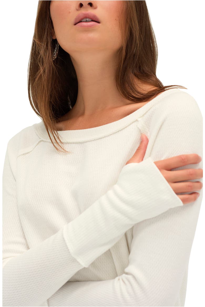 Snowy Thermal Shirt, Alternate, color, WHITE