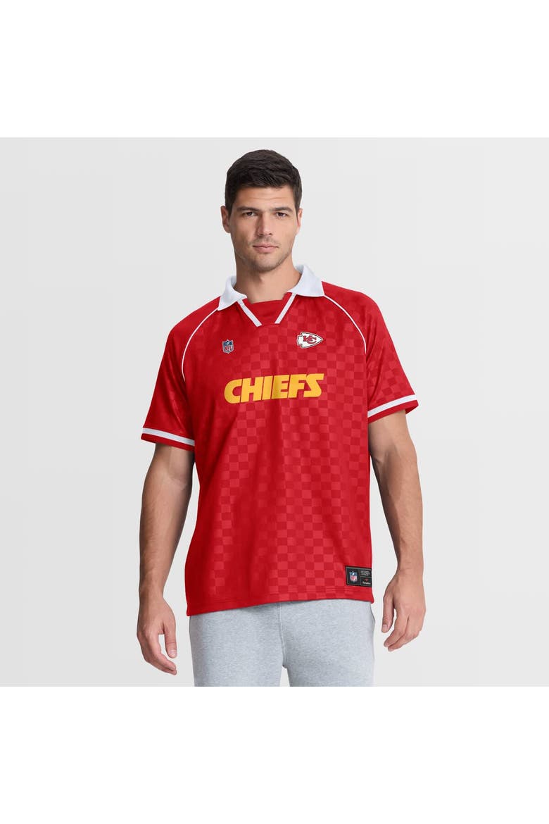 Men's Fanatics Red/White Kansas City Chiefs Homerun Raglan V-Neck Polo, Main, color, Red