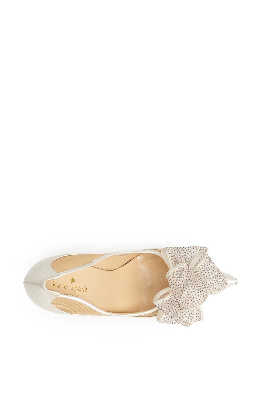 'lovely' pointy toe pump, Alternate, color, IVORY SATIN