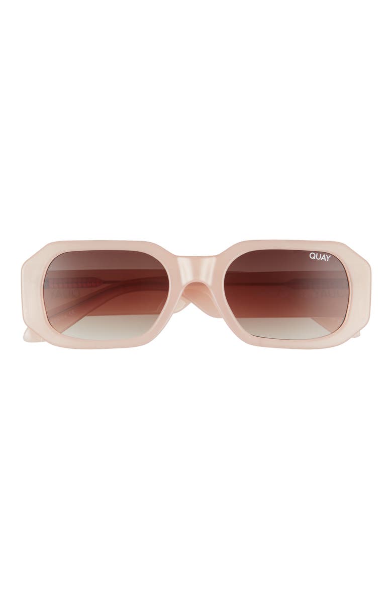 Hyped Up 53mm Gradient Square Sunglasses, Main, color, PINK / BROWN