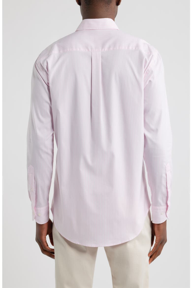 Langley Stripe Crown Lite Performance Twill Button-Up Shirt, Alternate, color, TEABERRY PINK