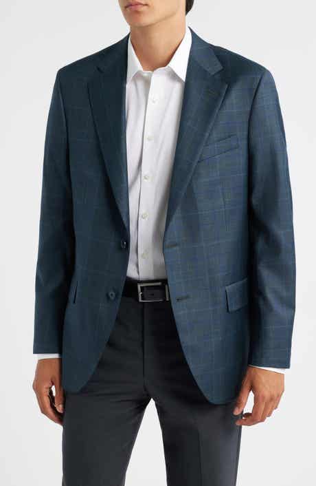 Peter Millar Hartford Classic Fit Green Plaid Wool Sport Coat