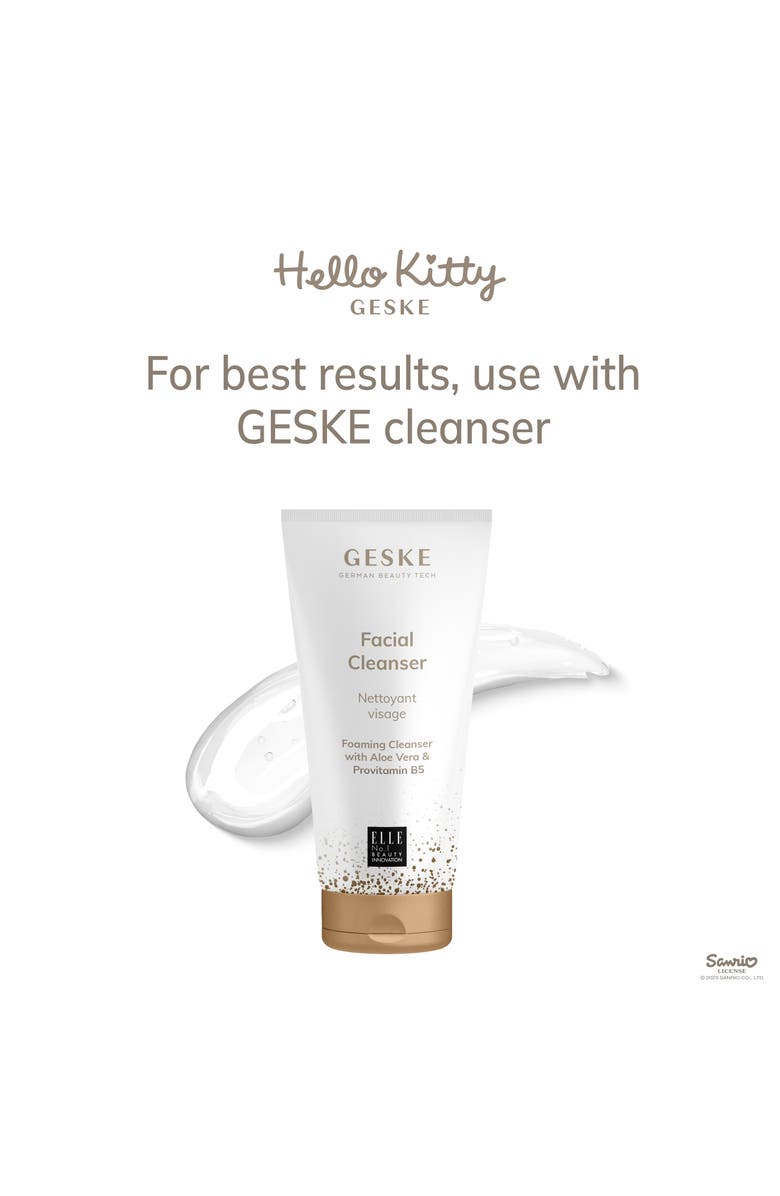 GESKE Hello Kitty SmartAppGuided Facial Brush with Handle | 3 in 1, Alternate, color, Hello Kitty Pink