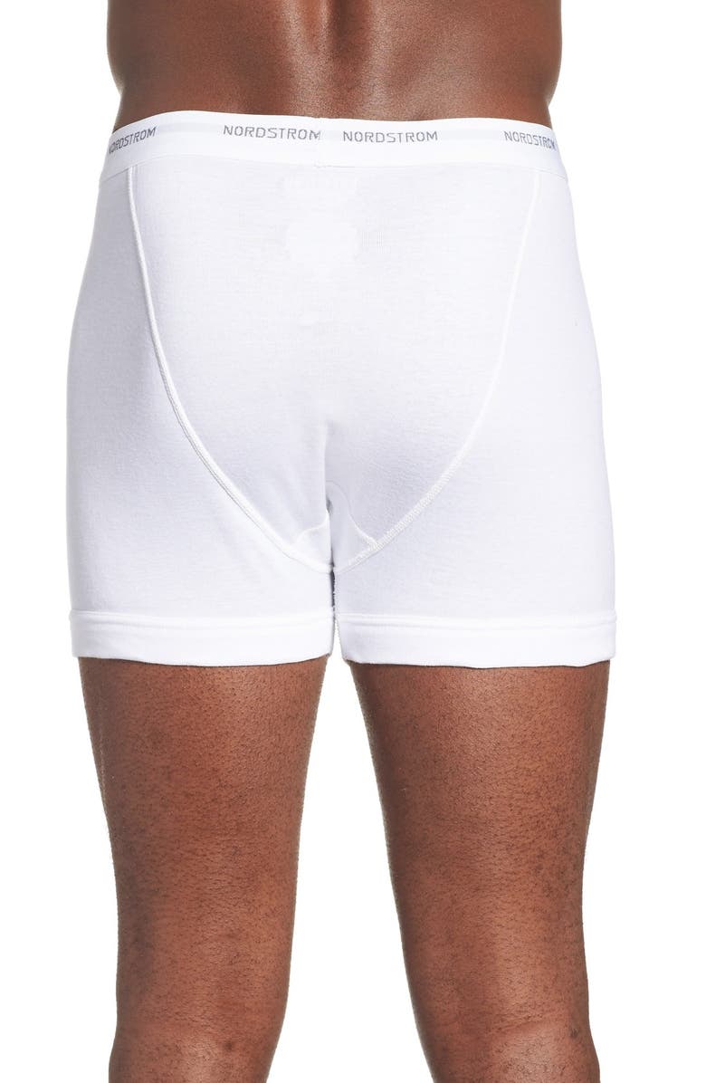 Nordstrom 3-Pack Supima<sup>®</sup> Cotton Boxer Briefs, Alternate, color, White