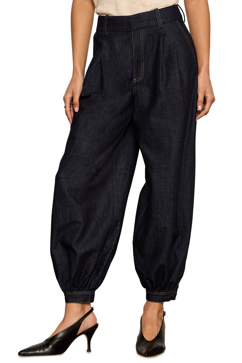 Balloon Denim Pants, Main, color, SLOW MOTION BLUE