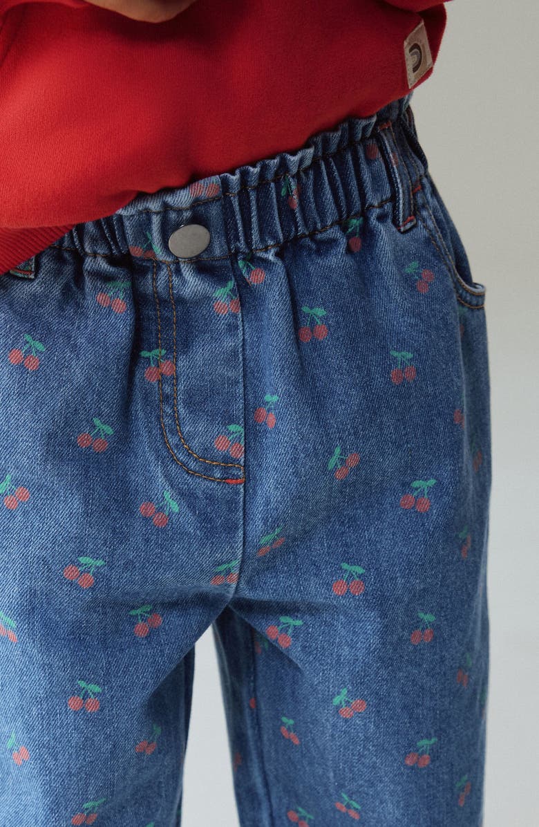 NEXT Kids' Cherry Turn Up Wide Leg Jeans, Alternate, color, Blue