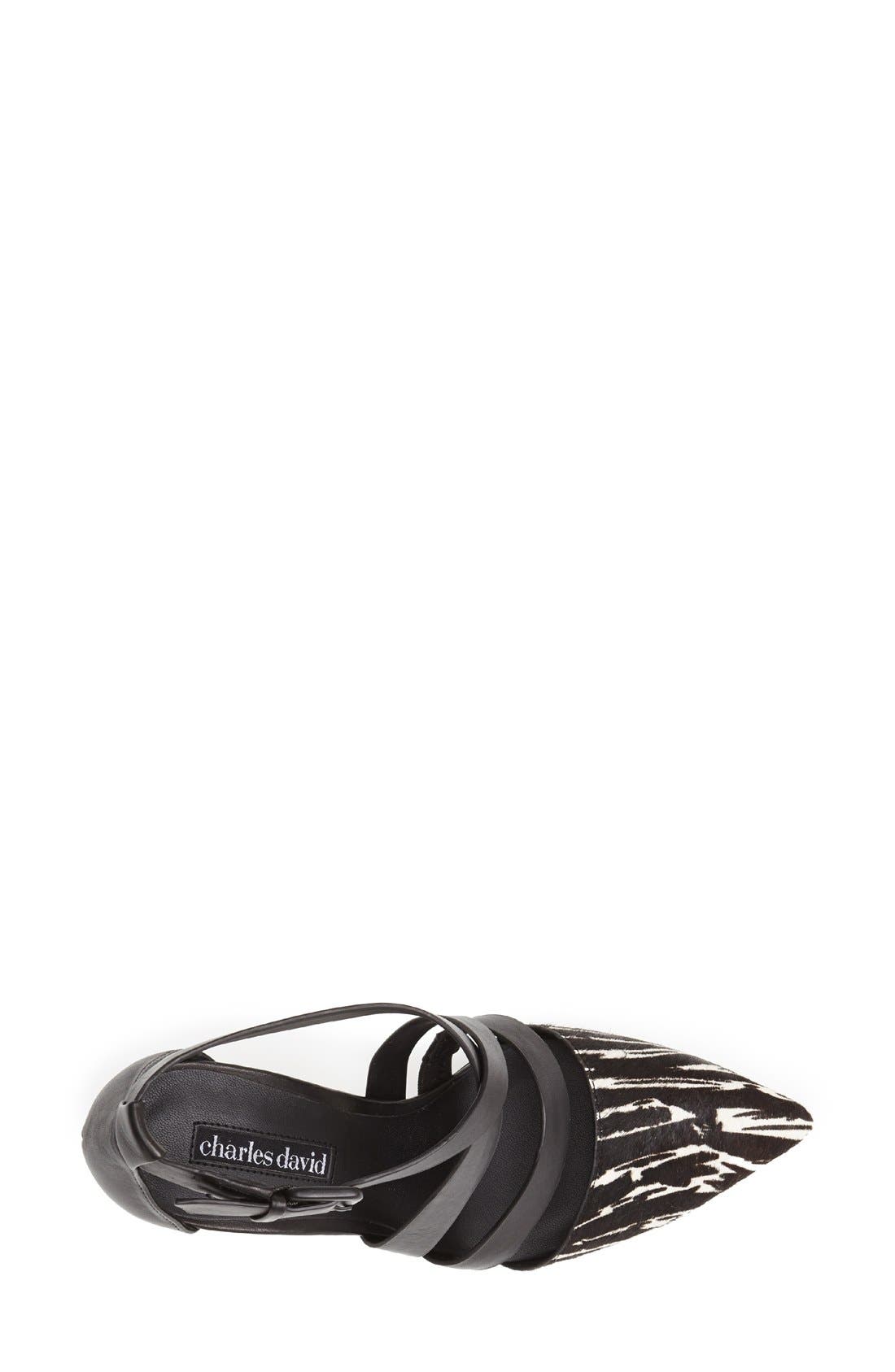 'Kamila' Pump, Alternate, color, BLACK/ WHITE