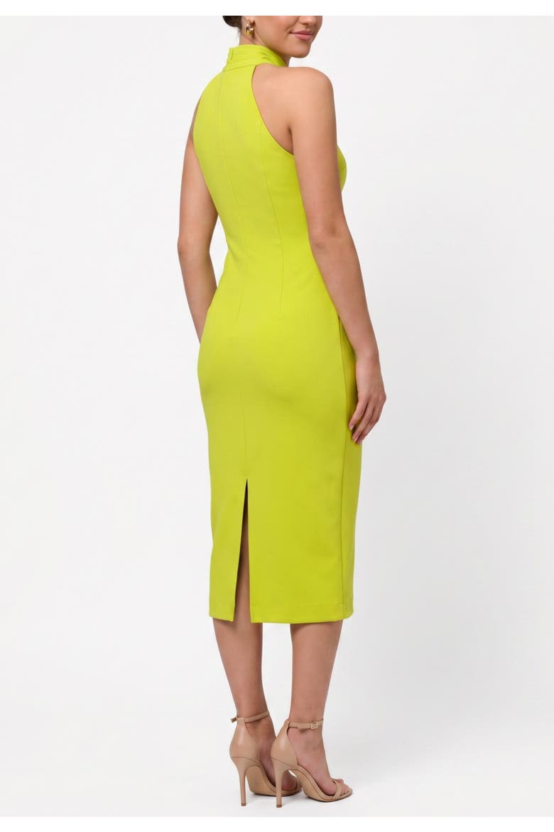 Harland Crossover Halter Midi Dress, Alternate, color, Tender Shoots