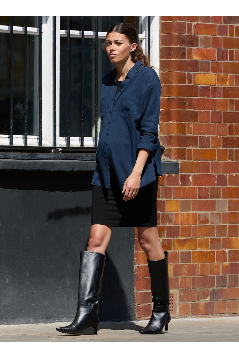 Raffa Maternity shirt With Tencel, Alternate, color, Classic Navy