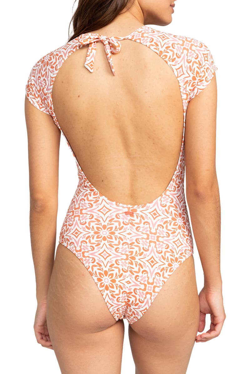 Roxy Fresco Tile One-Piece Swimsuit, Alternate, color, 