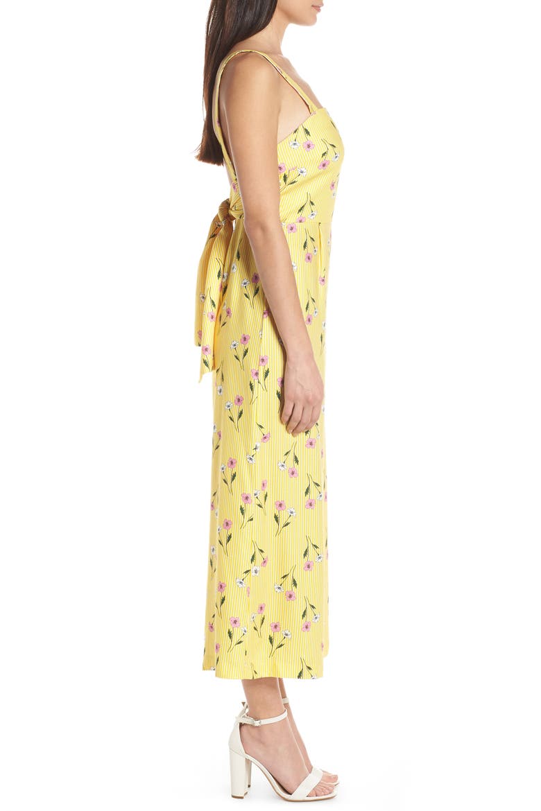 Limoncello Cropped Jumpsuit, Alternate, color, YELLOW FLORAL