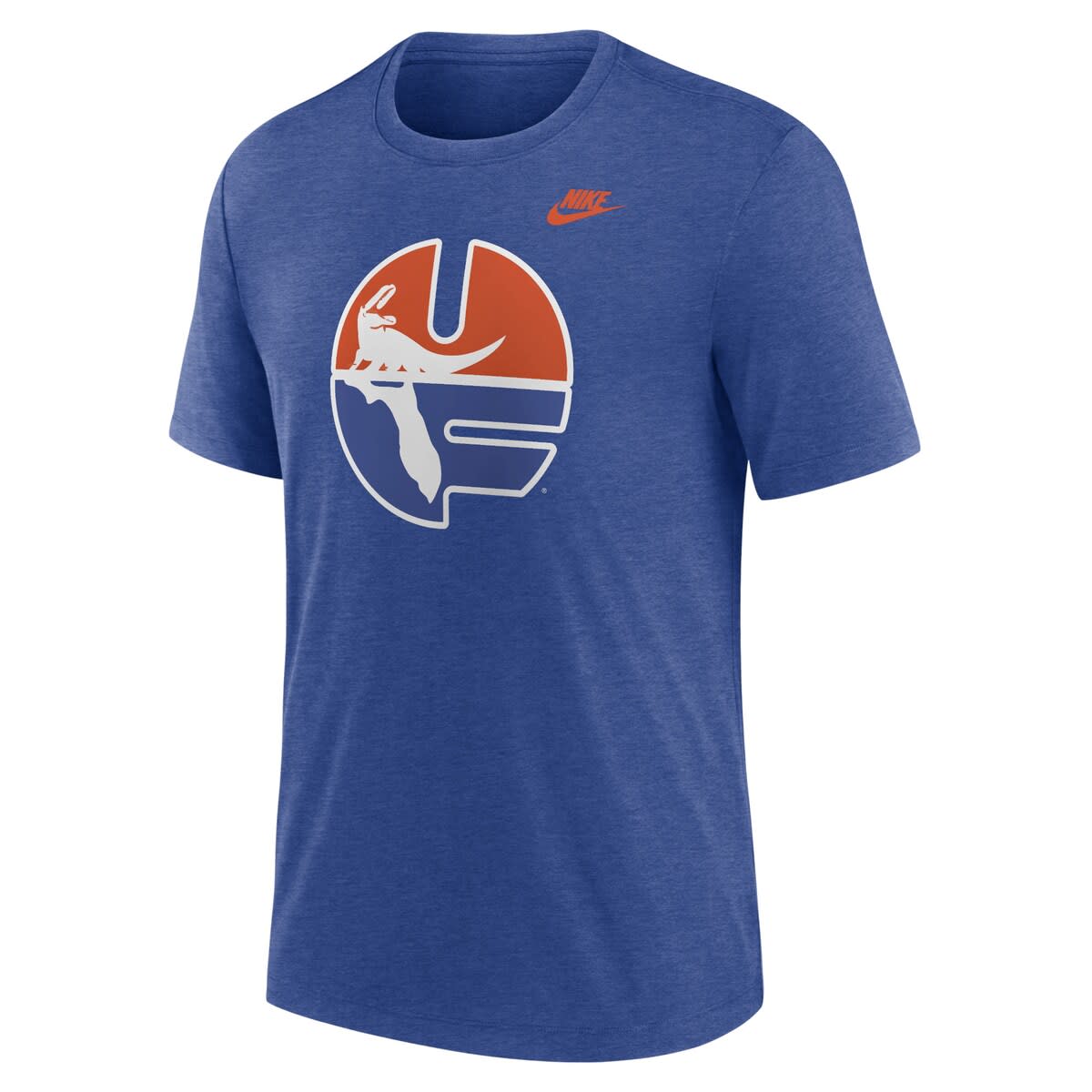 Men's Nike Heather Royal Florida Gators Blitz Legacy Primary Tri-Blend T-Shirt - image 2