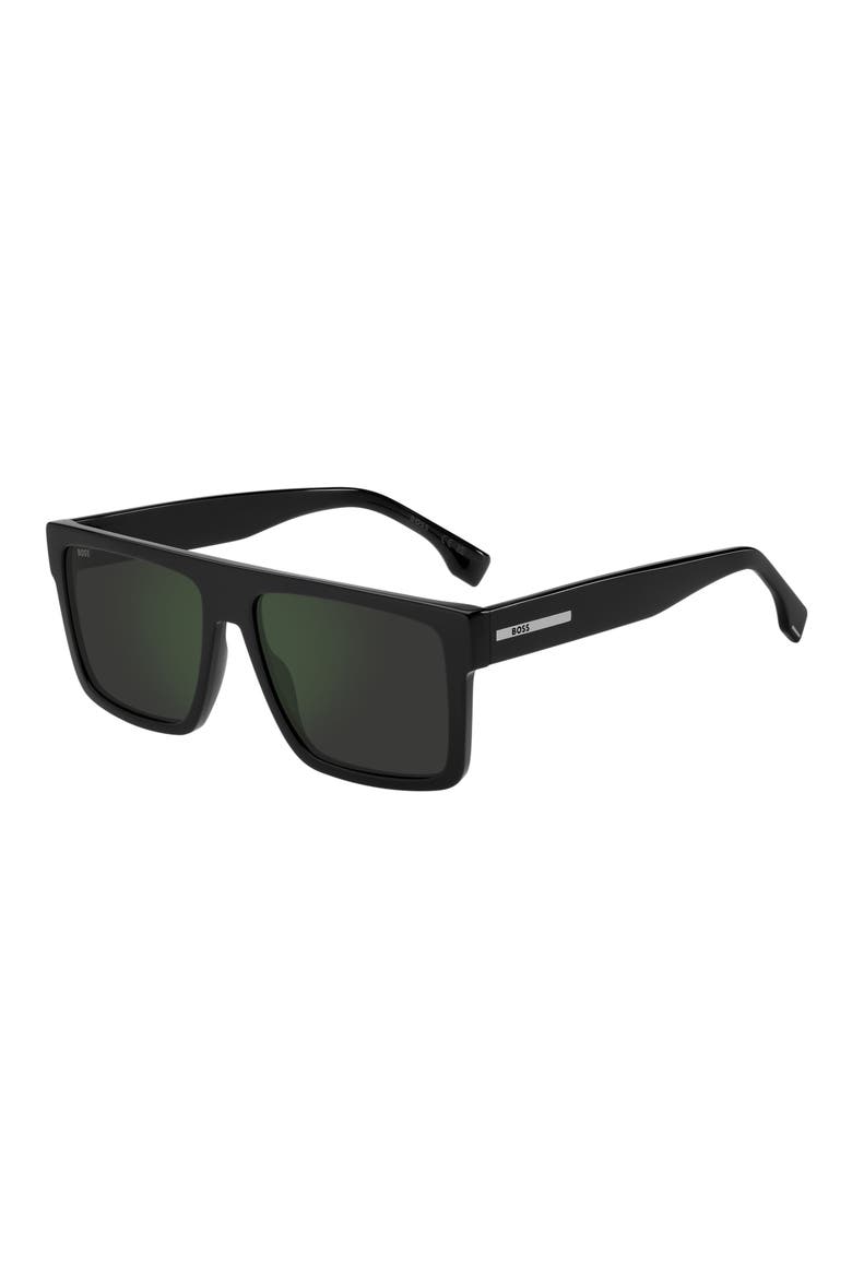 58mm Sunglasses, Alternate, color, BLACK/ GYHC GNSP AR