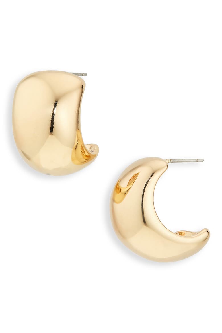 Chunky Hoop Earrings, Main, color, GOLD