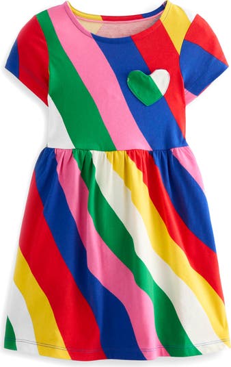 Mini Boden Kids' Stripe Cotton Jersey Dress 