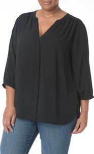 NYDJ Semisheer Pintuck Blouse