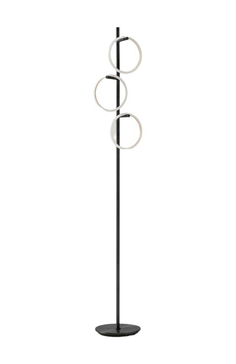 Saturn 66" LED Modern Ring Floor Lamp with Detachable Lights