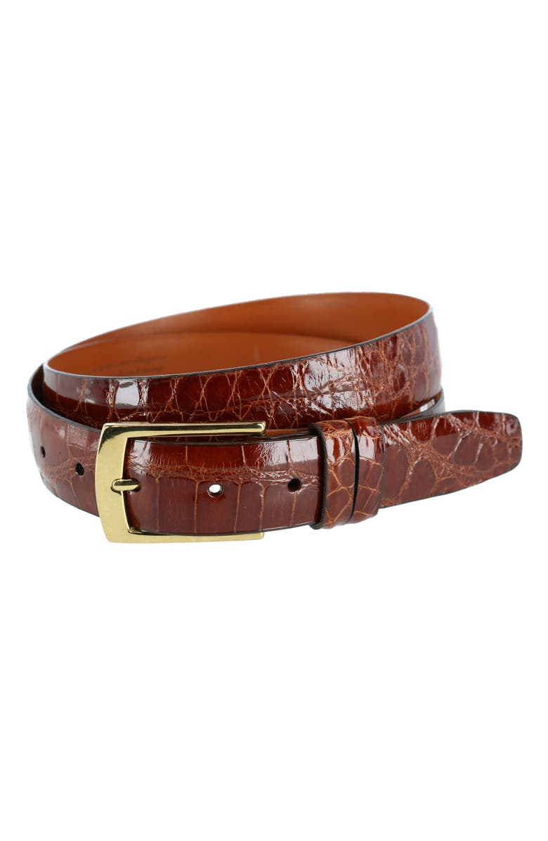 Trafalgar Genuine Alligator Belt, Alternate, color, 