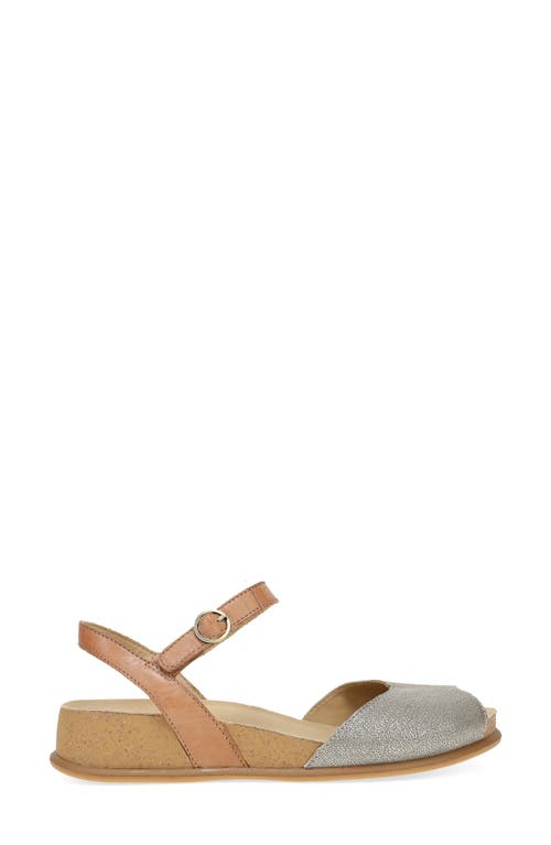 Dansko Cass Ankle Strap Peep Toe Wedge Sandal