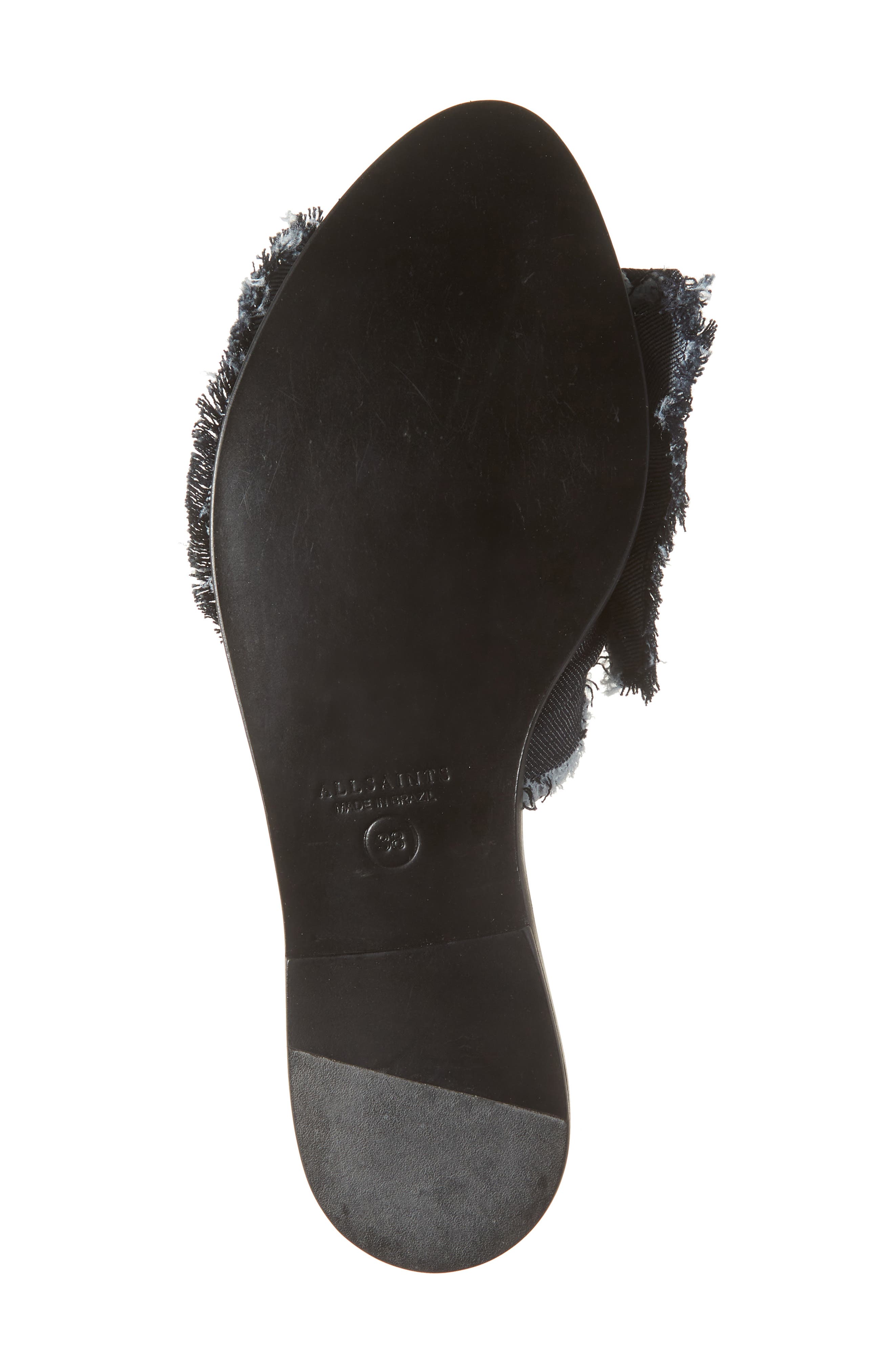 AllSaints Rumour Frayed Mule, Alternate, color, Indigo