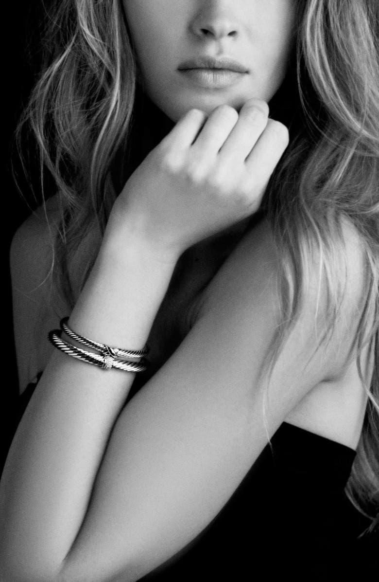 David Yurman Cable Classics Bracelet with Black Diamonds, 7m, Alternate, color, 