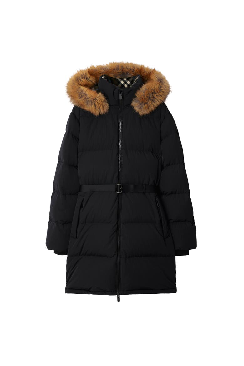 Nylon Puffer Coat, Alternate, color, Black/snug