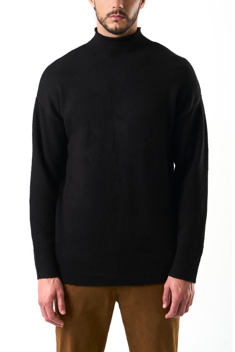 Sika Knit Sweater Two-Tone, Main, color, Black
