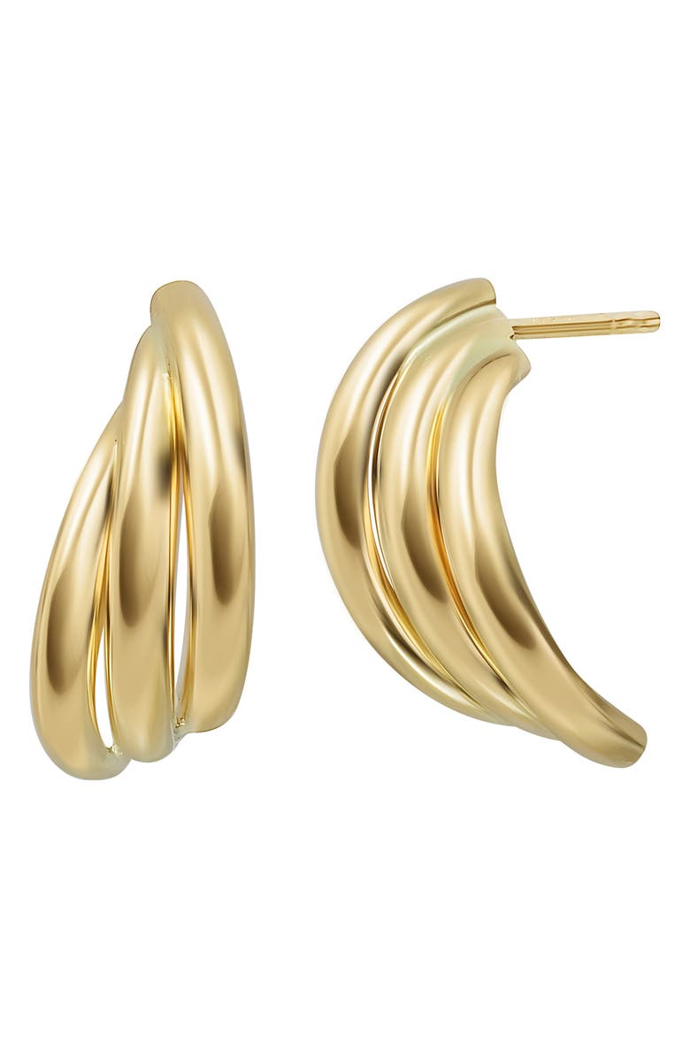 Bony Levy 14K Half Hoop Earrings, Main, color, 14K Yellow Gold