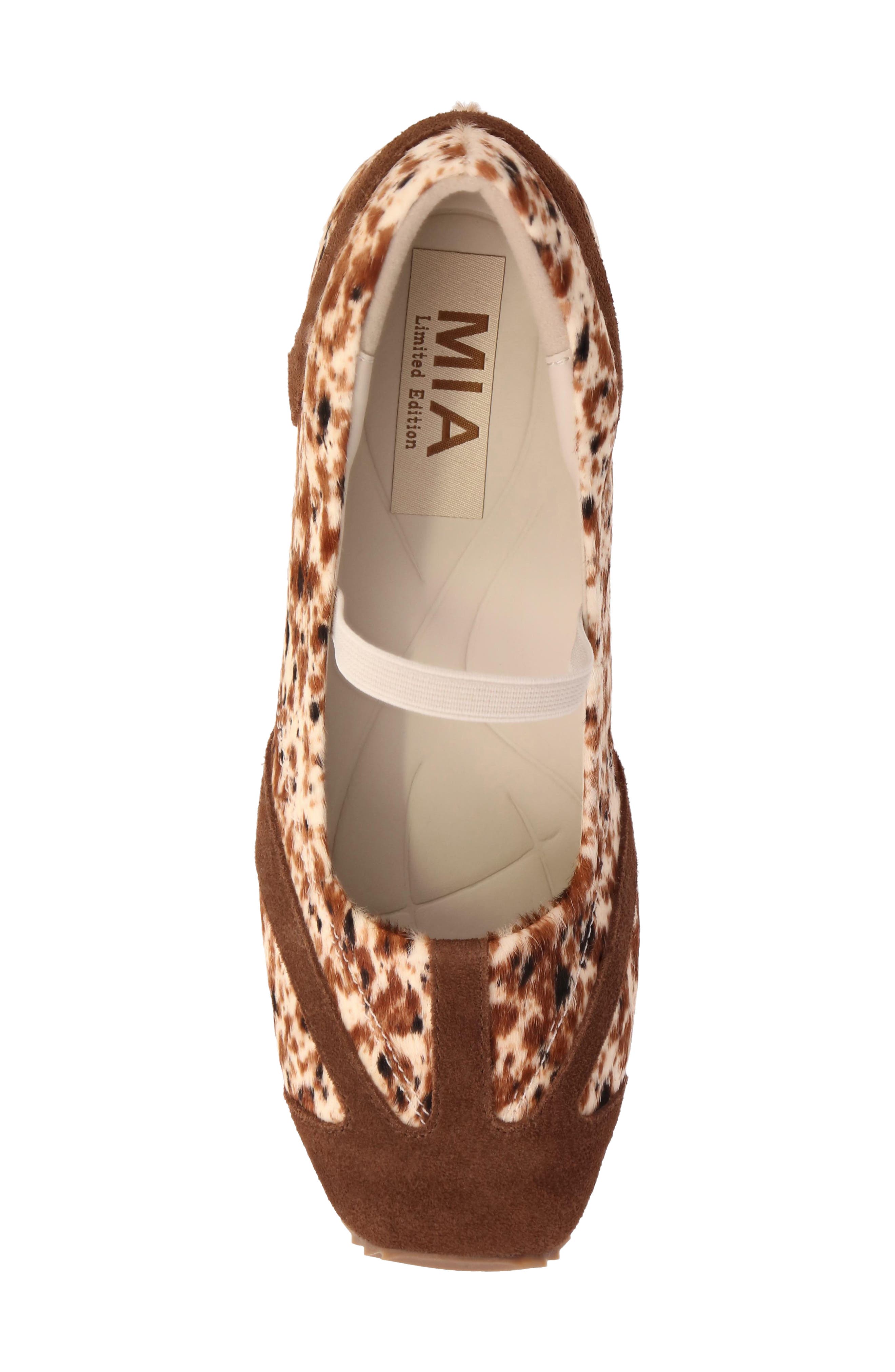 Via Mary Jane Flat, Alternate, color, BROWN MULTI CALF HAIR