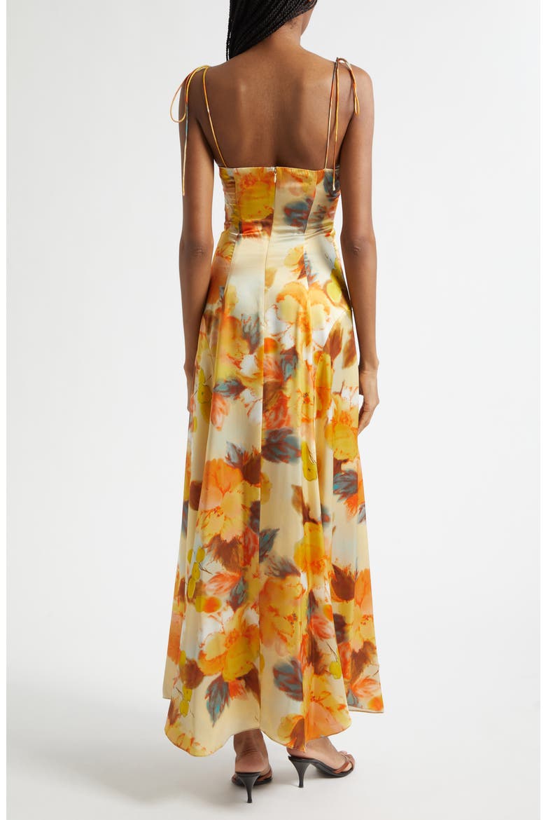 Betty Floral Print Cocktail Dress, Alternate, color, SMOKE SAND MULTI