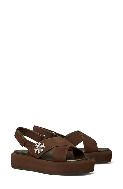 Turnlock Slingback Platform Sandal (Women)