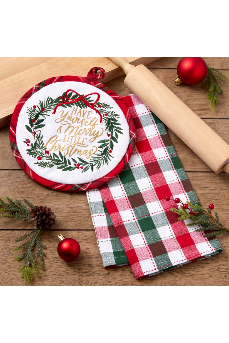 Merry Little Christmas Potholder Gift Set, Alternate, color, Merry Little Christmas