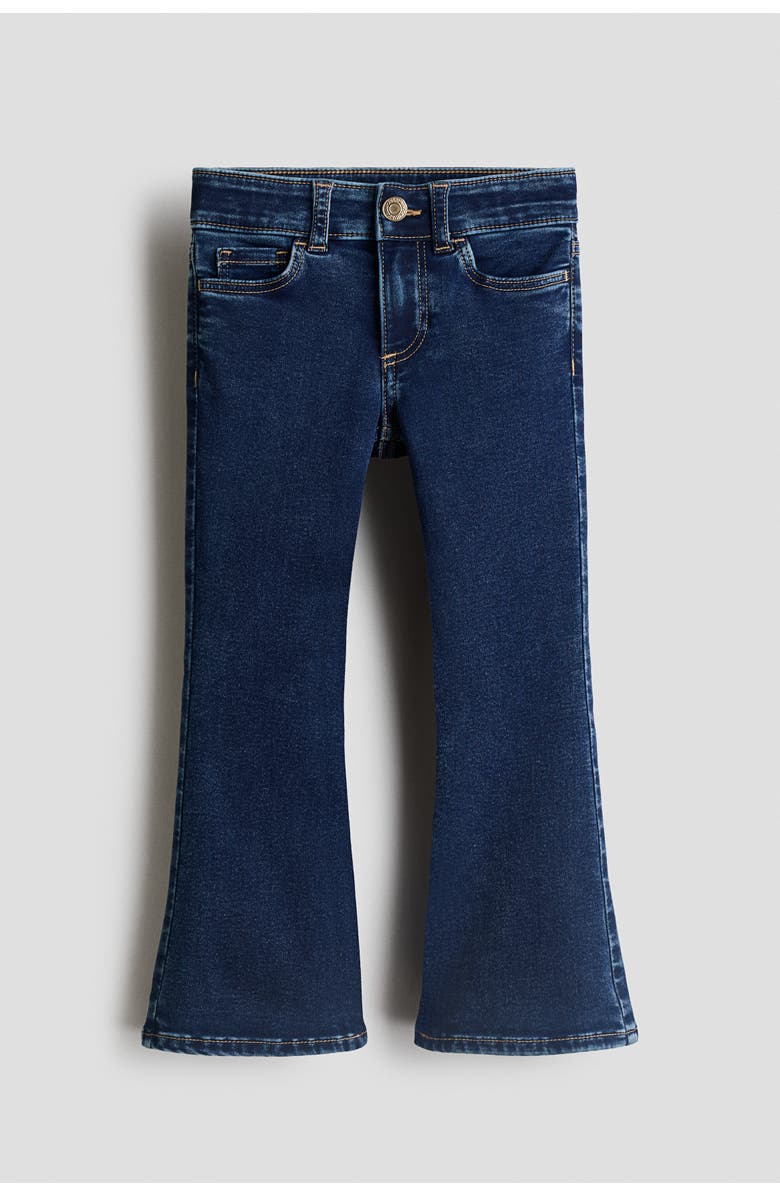 H&M Super Soft Flared Leg Jeans, Main, color, Dark Denim Blue