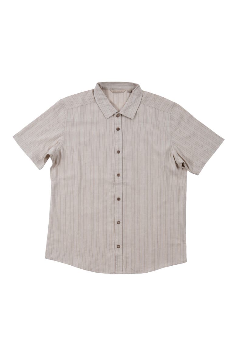 Linen Blend Button-Up Shirt, Main, color, NATURAL