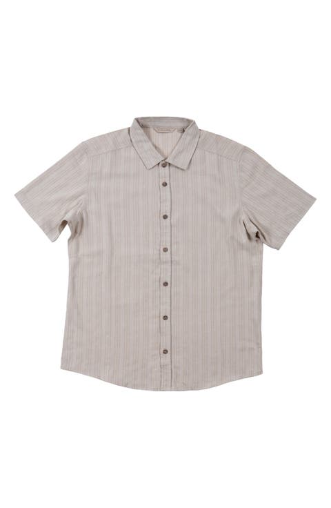 Linen Blend Button-Up Shirt