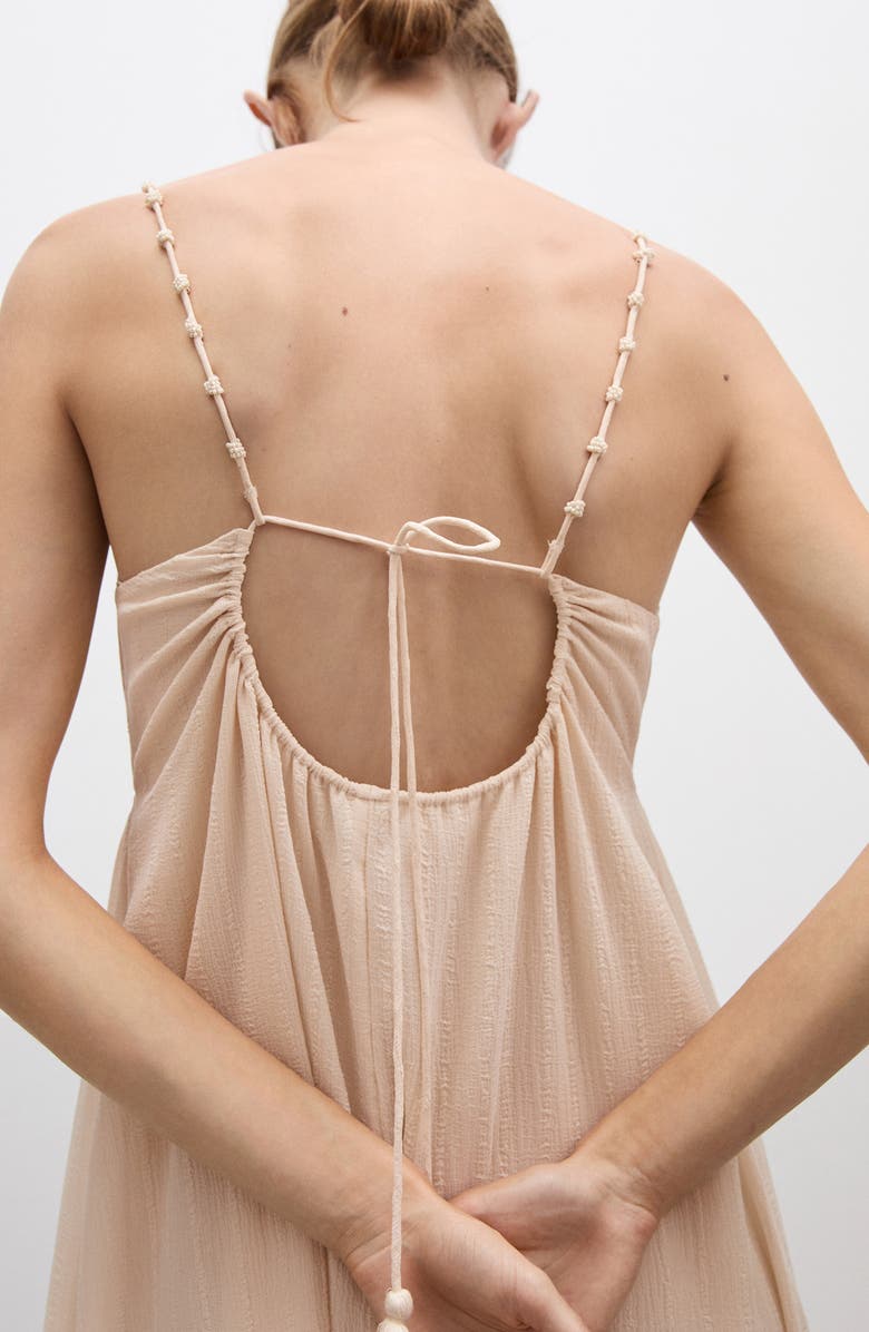 MANGO Beaded Midi Sundress, Alternate, color, 